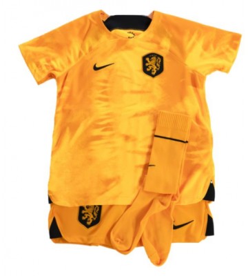 Nederland Hjemmedraktsett Barn VM 2022 Kortermet (+ Korte bukser)
